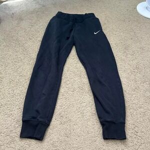 Nike black joggers with white swoosh Size S